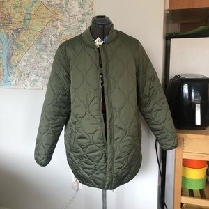Green Old Navy Sherpa Lined Quilted Jacket